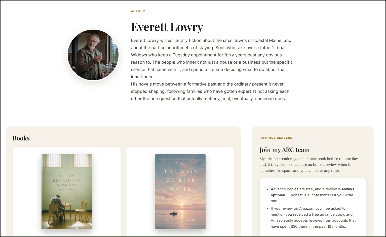 Public Author Page Screenshot